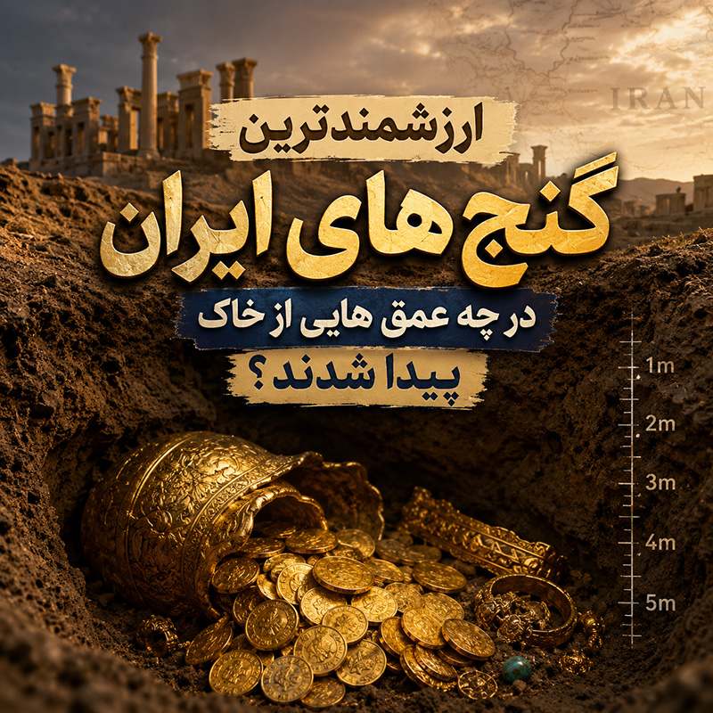 ارزشمندترین گنجهای ایران در چه عمقی از خاک پیدا شدند؟